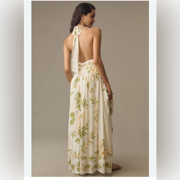 FARM Rio Cream Halter Tie Maxi Dress - Picture 2 of 10